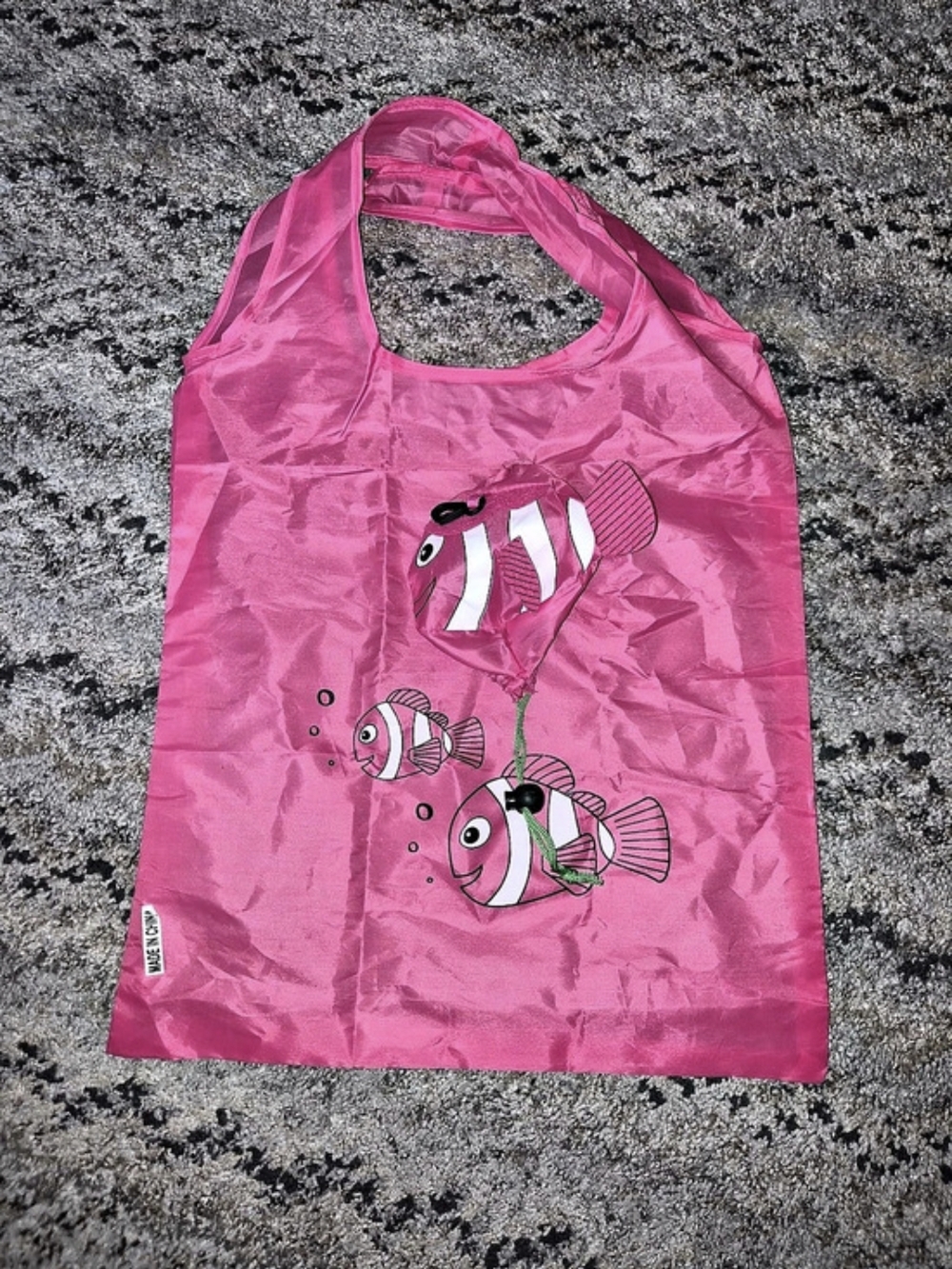 Pink Fish Graphic Tote Bag